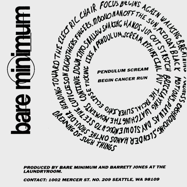 Bare Minimum / Angel Hair : Bare Minimum / Angel Hair (7",33 ⅓ RPM)