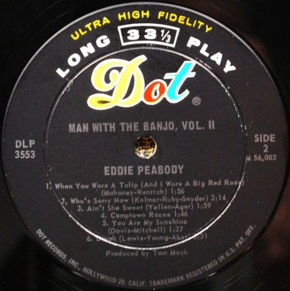 Eddie Peabody : Man With The Banjo, Vol. 2 (LP,Album,Mono)
