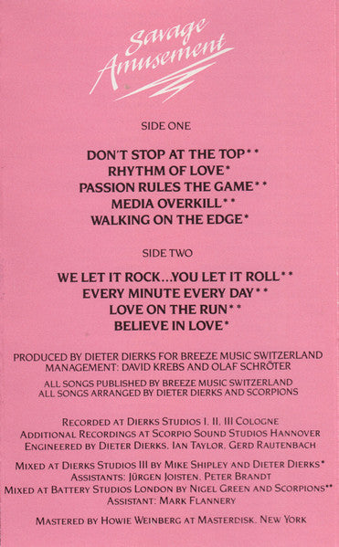 Scorpions : Savage Amusement (Album)