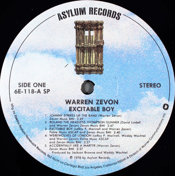Warren Zevon : Excitable Boy (LP,Album,Stereo)