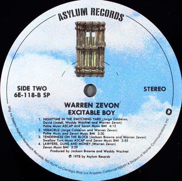 Warren Zevon : Excitable Boy (LP,Album,Stereo)