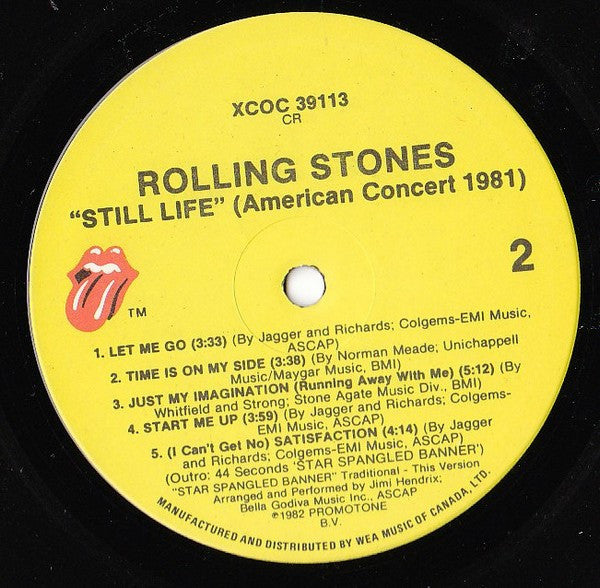 Rolling Stones, The : Still Life (American Concert 1981) (LP,Album)