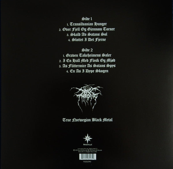 Darkthrone : Transilvanian Hunger (LP,Album,Reissue,Remastered)