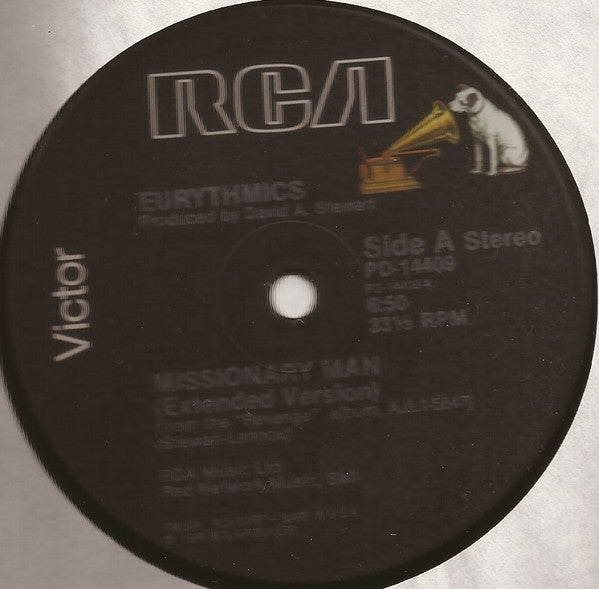 Eurythmics : Missionary Man (12",33 ⅓ RPM)
