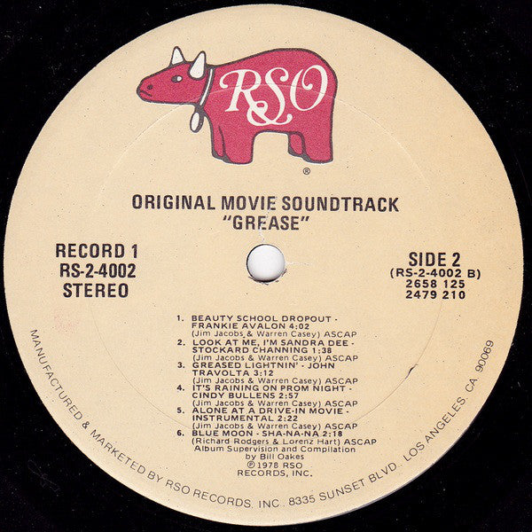 Various : Grease (The Original Soundtrack From The Motion Picture) (LP,Album)