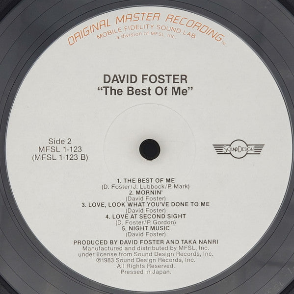 David Foster : The Best Of Me (LP,Album,Reissue)