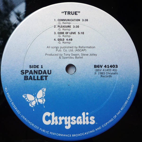 Spandau Ballet : True (LP,Album)