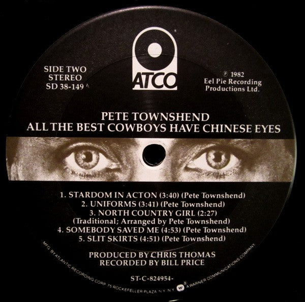 Pete Townshend : All The Best Cowboys Have Chinese Eyes (LP,Album,Club Edition)