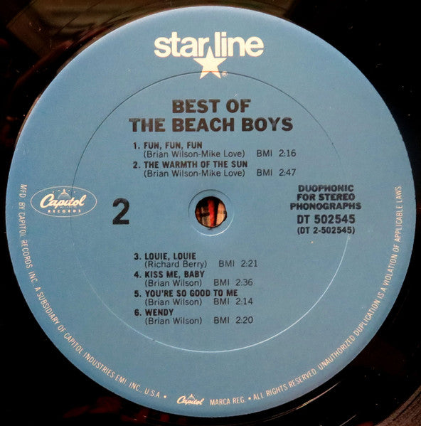 Beach Boys, The : Best Of The Beach Boys - Vol. 1 (LP,Compilation,Club Edition,Reissue)