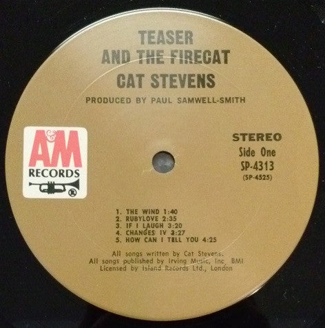 Cat Stevens : Teaser And The Firecat (LP,Album,Stereo)