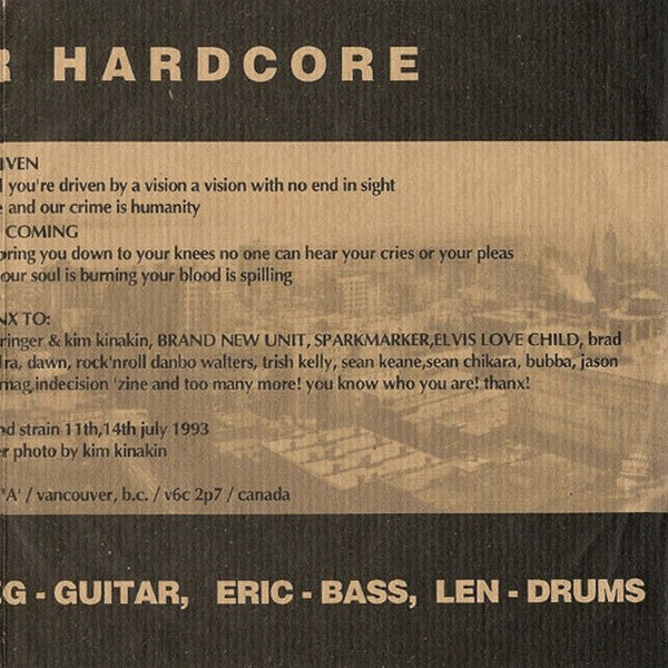 Strain : Driven / Second Coming (7",45 RPM)