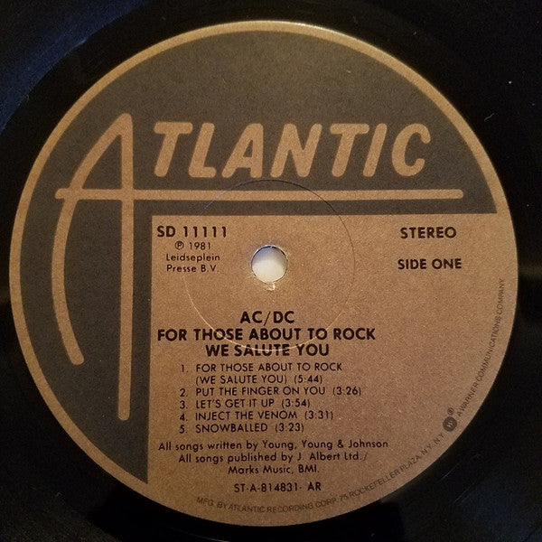 AC/DC : For Those About To Rock (We Salute You) (LP,Album)