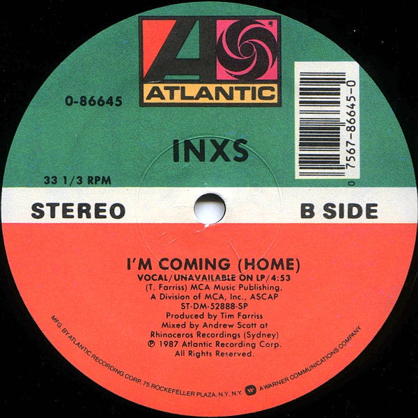 INXS : Need You Tonight / Mediate (12",33 ⅓ RPM,Single)