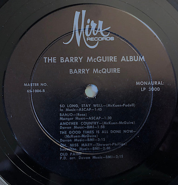 Barry McGuire : The Barry McGuire Album (LP,Album,Reissue,Mono)