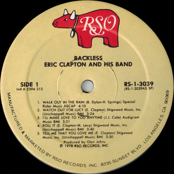 Eric Clapton : Backless (LP,Album)
