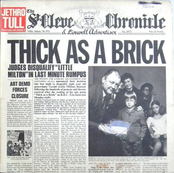 Jethro Tull : Thick As A Brick (LP,Album,Stereo)