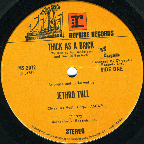 Jethro Tull : Thick As A Brick (LP,Album,Stereo)