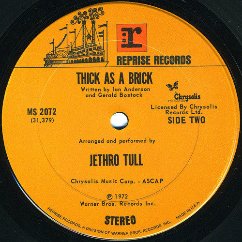 Jethro Tull : Thick As A Brick (LP,Album,Stereo)