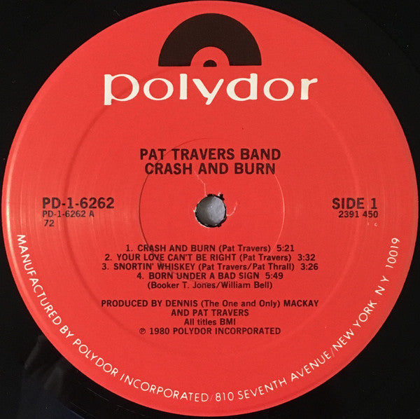 Pat Travers Band : Crash And Burn (LP,Album)