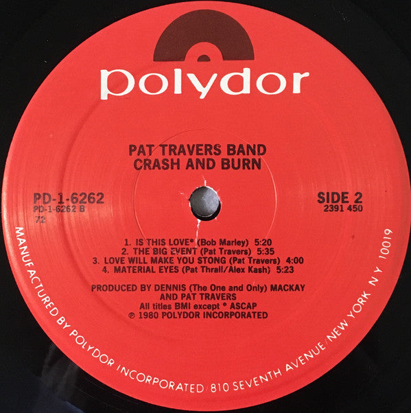 Pat Travers Band : Crash And Burn (LP,Album)
