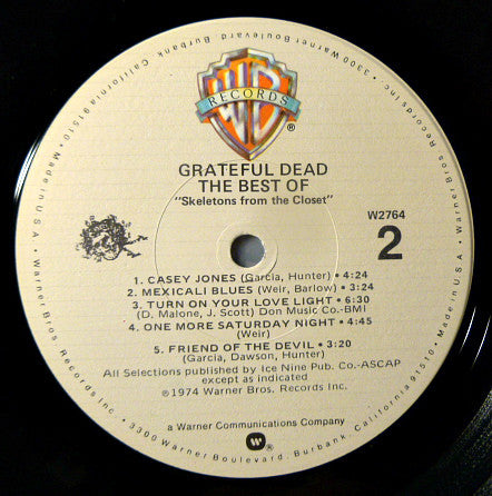Grateful Dead, The : The Best Of The Grateful Dead: Skeletons From The Closet (LP,Compilation,Reissue)