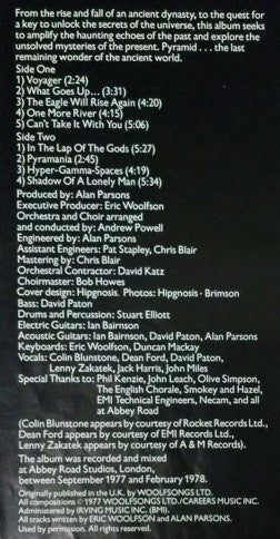 Alan Parsons Project, The : Pyramid (LP,Album)