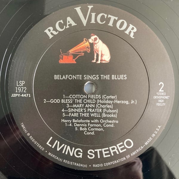 Harry Belafonte : Belafonte Sings The Blues (LP,Album,Stereo,Reissue)