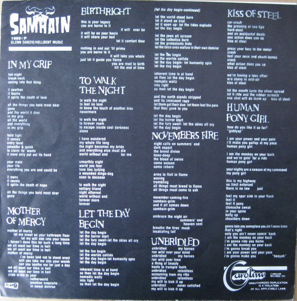 Samhain : November-Coming-Fire (LP,Album)