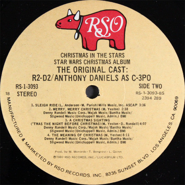 Original Star Wars Cast, The : R2-D2 - Anthony Daniels (2) As C-3PO : Christmas In The Stars: Star Wars Christmas Album (LP,Album,Stereo)
