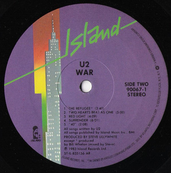 U2 : War (LP,Album,Stereo)