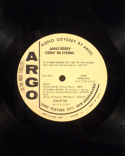 James Moody : Comin' On Strong (LP,Album,Promo,Mono)