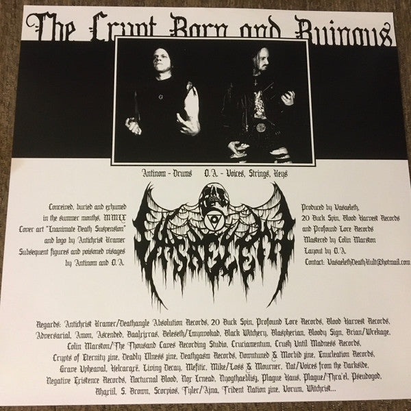 Vasaeleth : Crypt Born & Tethered To Ruin (LP,Album,Reissue)