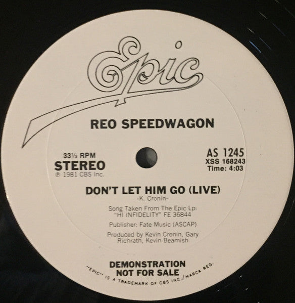 REO Speedwagon : Live And In Color (12",33 ⅓ RPM,Single,Promo)