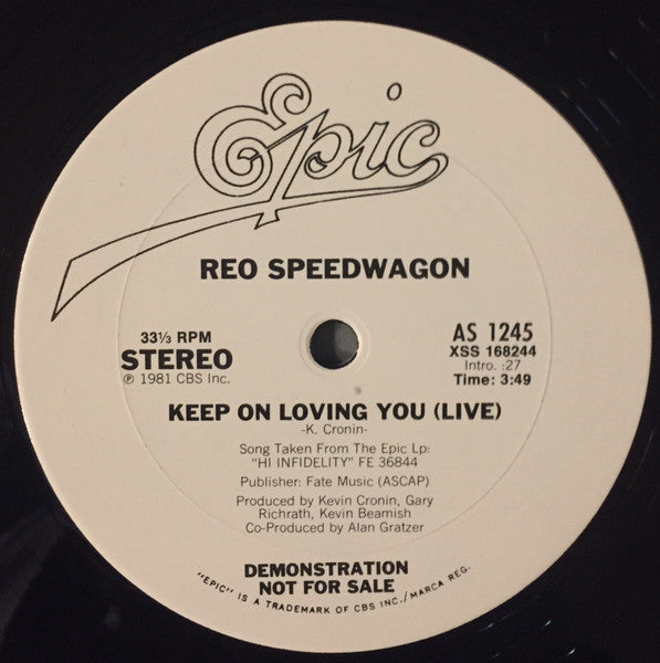 REO Speedwagon : Live And In Color (12",33 ⅓ RPM,Single,Promo)