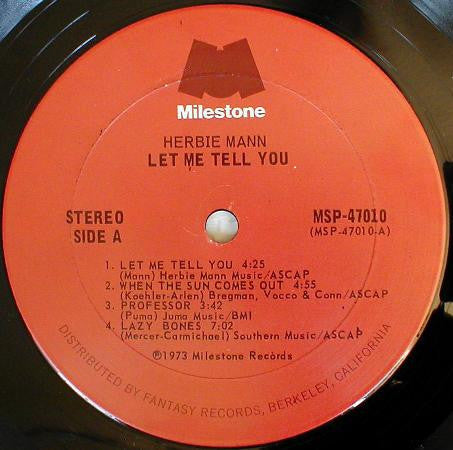Herbie Mann : Let Me Tell You (LP,Compilation,Remastered)