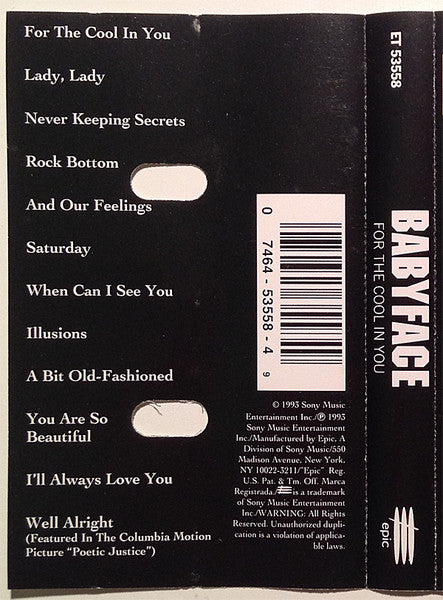 Babyface : For The Cool In You (Album)