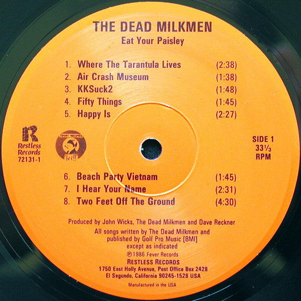 Dead Milkmen, The : Eat Your Paisley (LP,Album)