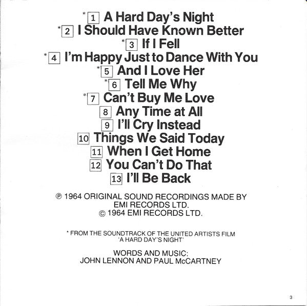 Beatles, The : A Hard Day's Night (Album,Reissue,Mono)