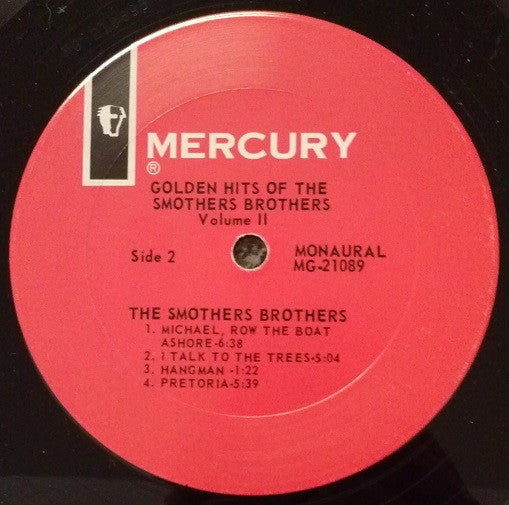 Smothers Brothers : Golden Hits Of The Smothers Brothers Vol. 2 (LP,Album,Mono)