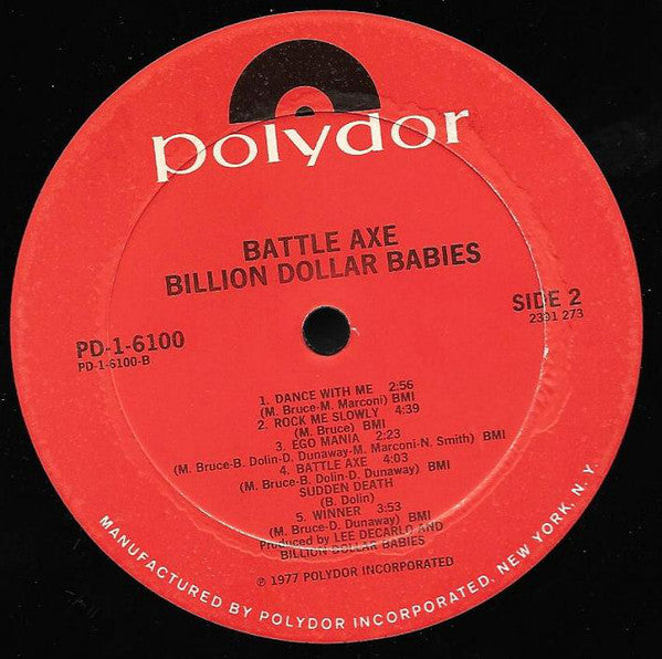 Billion Dollar Babies : Battle Axe (LP,Album)