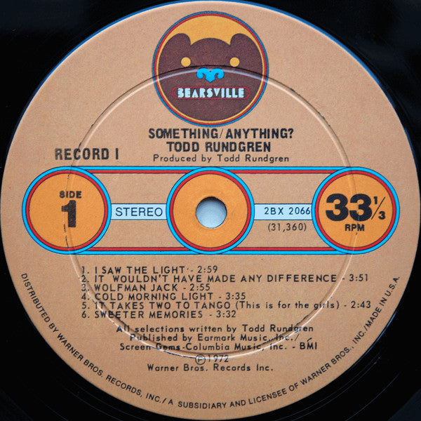 Todd Rundgren : Something / Anything? (LP,Album,Stereo)