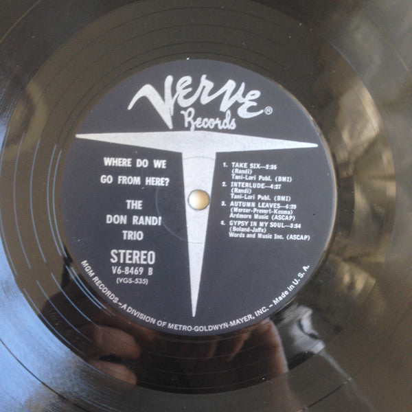 Don Randi Trio : Where Do We Go From Here? (LP)