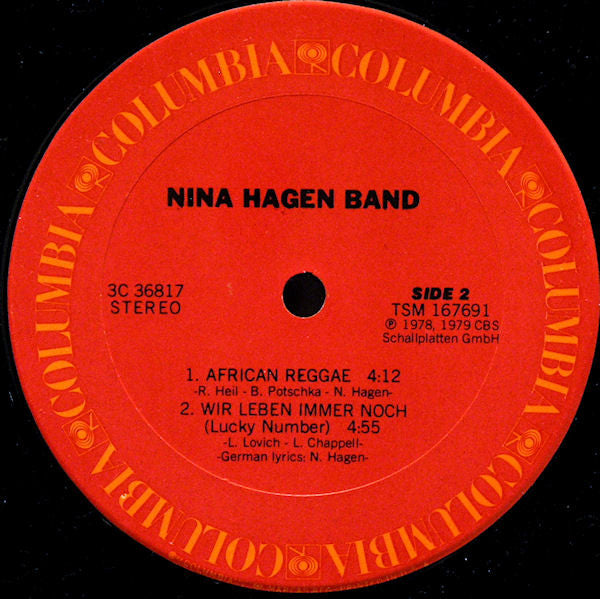 Nina Hagen Band : Nina Hagen Band (10",33 ⅓ RPM)