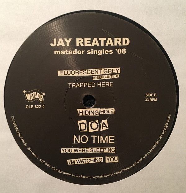 Jay Reatard : Matador Singles '08 (LP,Compilation)