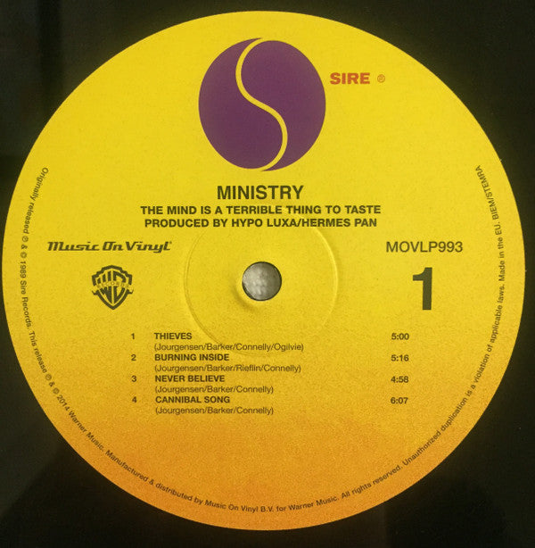 Ministry : The Mind Is A Terrible Thing To Taste (LP,Album,Reissue)