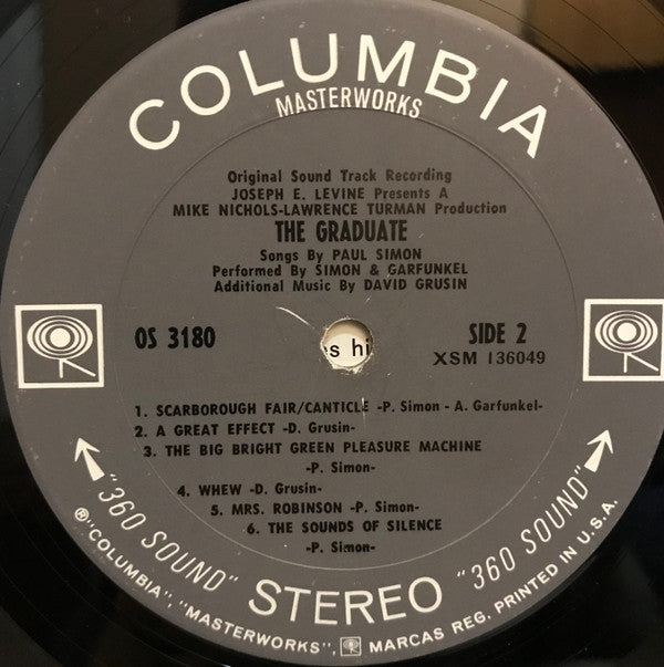 Paul Simon, Simon & Garfunkel, Dave Grusin : The Graduate (Original Sound Track Recording) (LP,Album,Stereo)