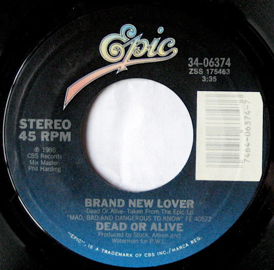 Dead Or Alive : Brand New Lover (7",45 RPM,Single)