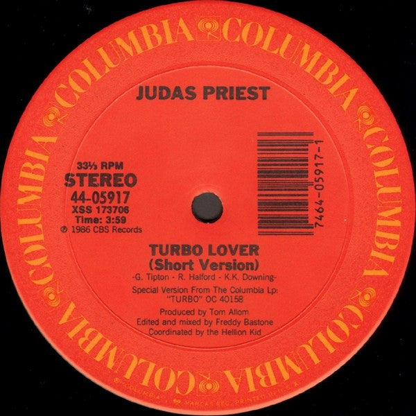 Judas Priest : Turbo Lover (Hi-Octane Mix) (12",33 ⅓ RPM,Stereo)