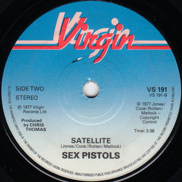 Sex Pistols : Holidays In The Sun (7",45 RPM,Single,Stereo)
