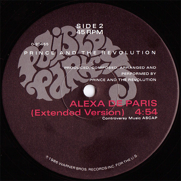 Prince And The Revolution : Mountains (Extended Version) (12",45 RPM)